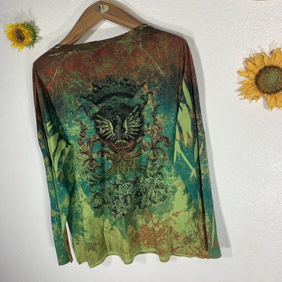 Lane Bryant Sublimation Graphic Gemmed Top Plus Size 18-20 Women’s - Picture 11 of 11